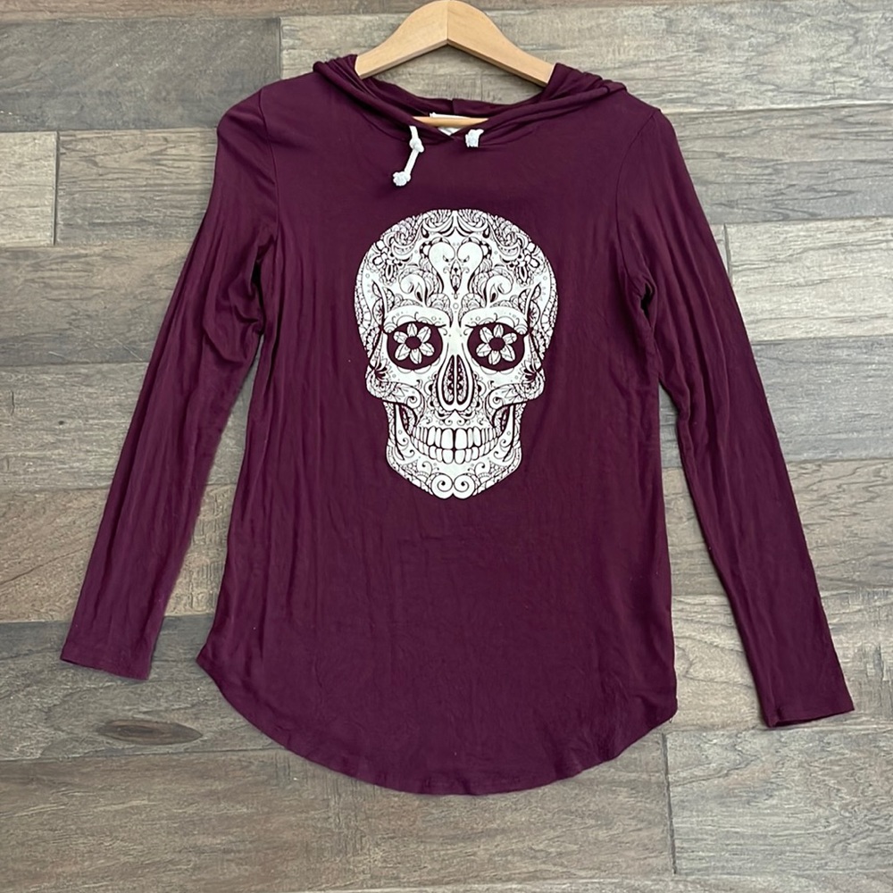 NEW AMERICAN REBEL Wine Hoodie M